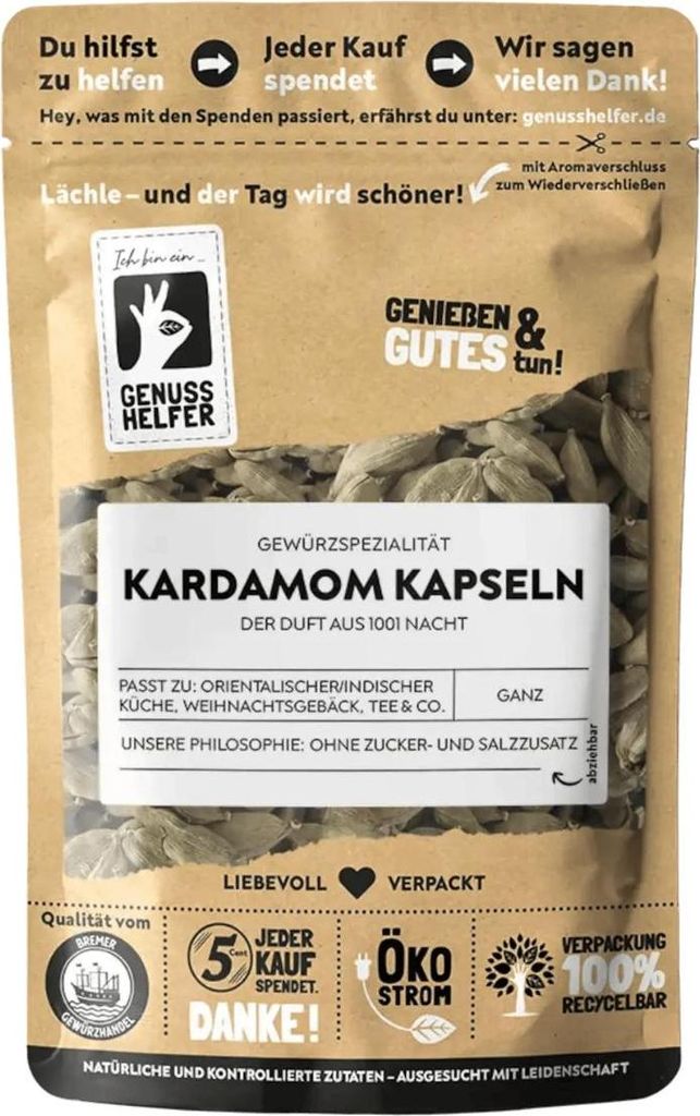 Kardamom Kapseln, grün, ideal zum Backen, Kochen oder für Produktbild 