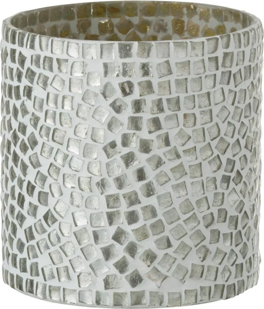 Photophore Mosaïque pour Illuminer un Intérieur Sombre Blanc et Argent