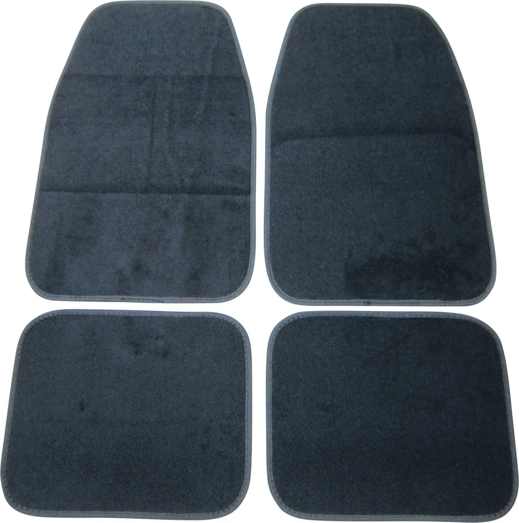 Tappetini Premium in tessuto per auto in moquette ANTERIORE + POSTERIORE nero antracite SET DI 4