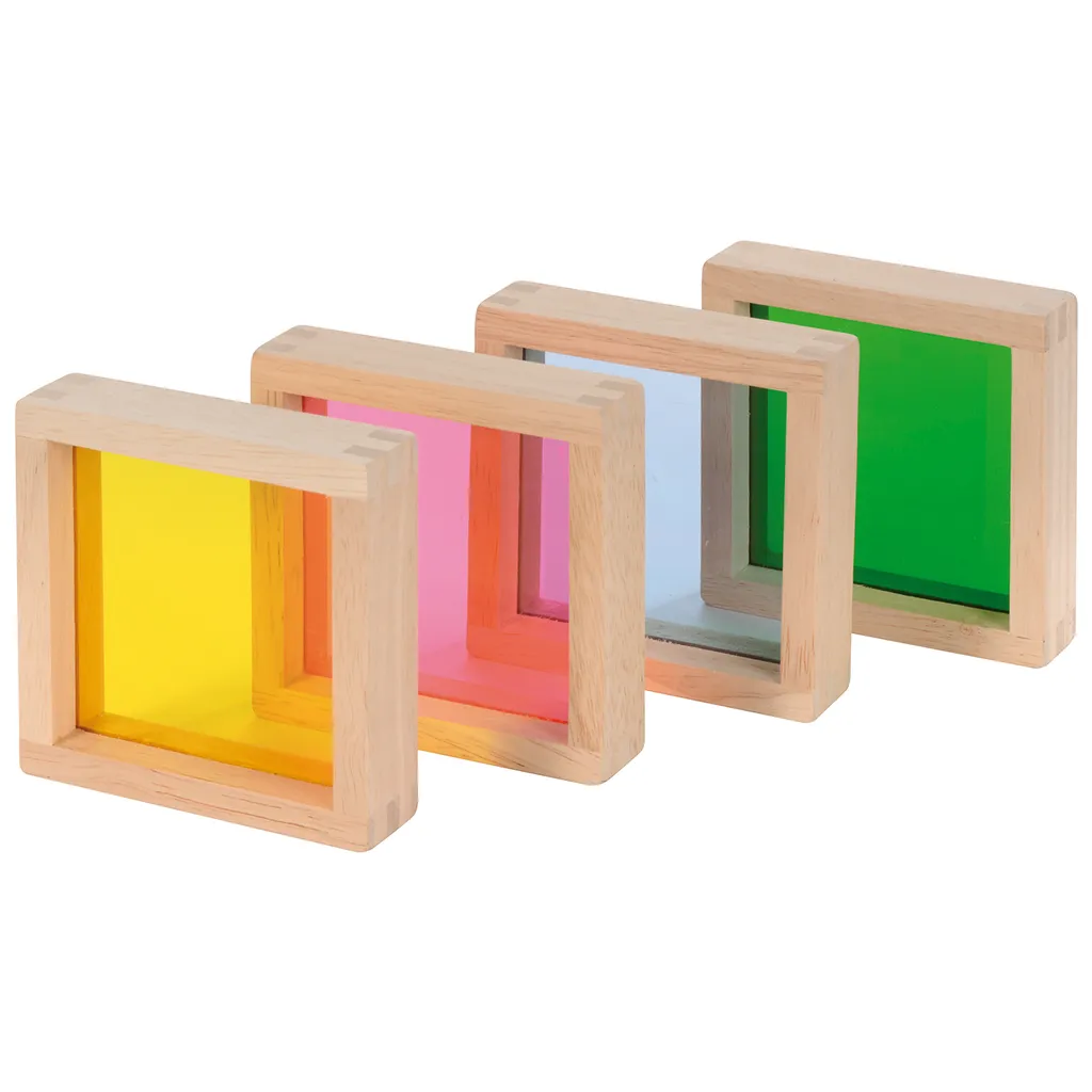 Blocs Multicolores Miroir Incassable - Set de 7 Éléments de Construction