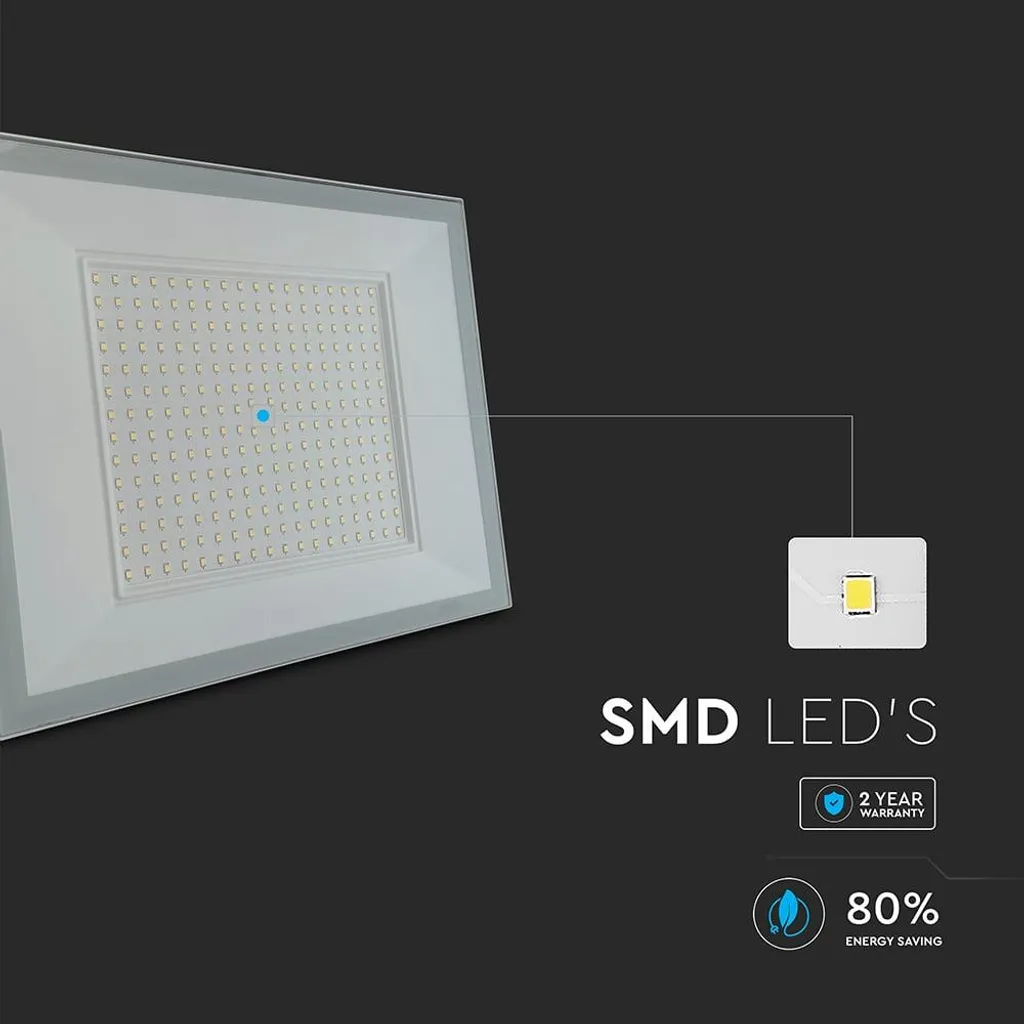 Projecteur Extérieur LED Étanche IP65 Blanc 200W Idéal Grandes Surfaces