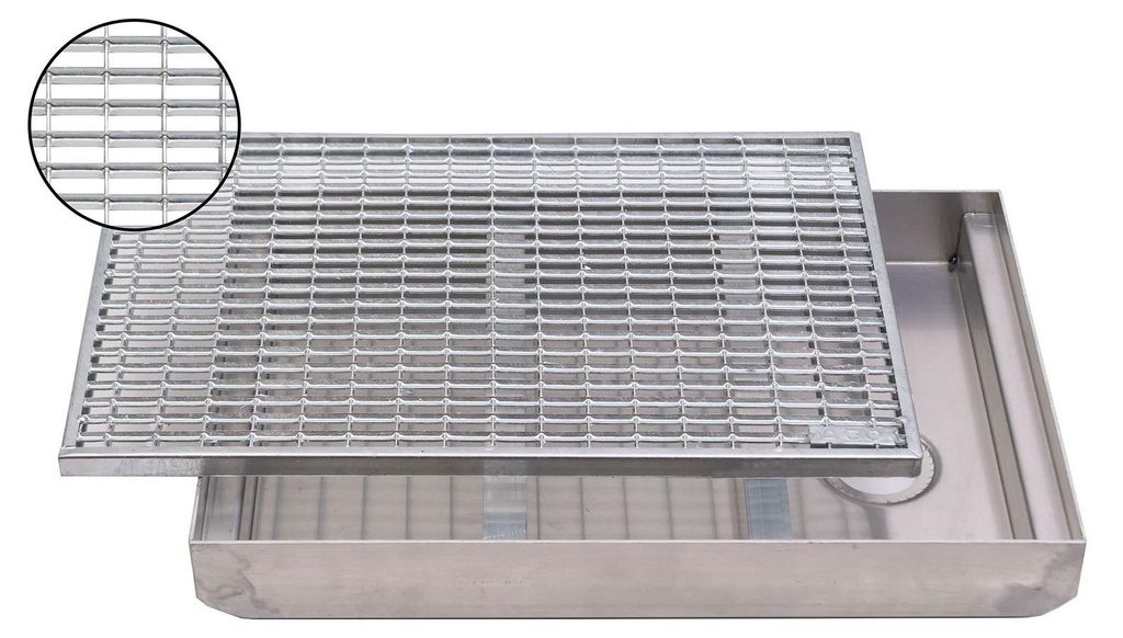 ACO Maschenrost mit V-Stab Fußabtreter + Emco ALU Produktbild 