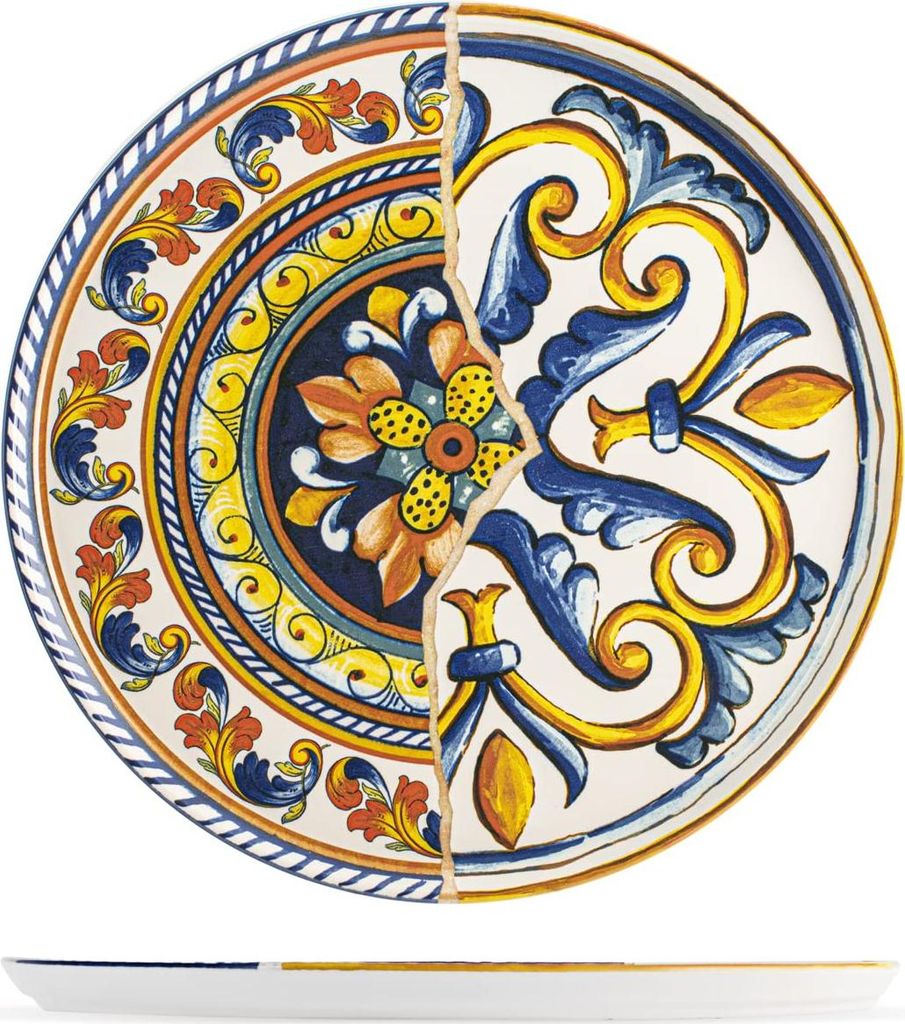 H&H 6620533 Positano Pizzateller, Steingut, 33 cm Obrázek produktu 