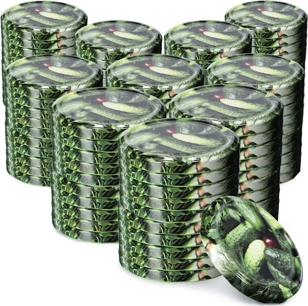 100 Coperchi per Conserve 82mm KADAX Virbo - Metallo Twist-Off TO82