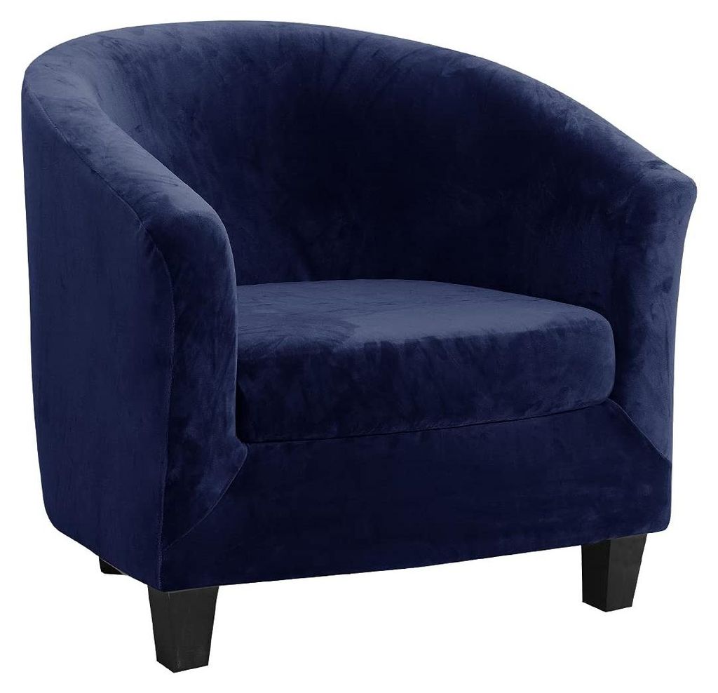 Solidchoice - Fauteuil club en velours, housse avec Image du produit 