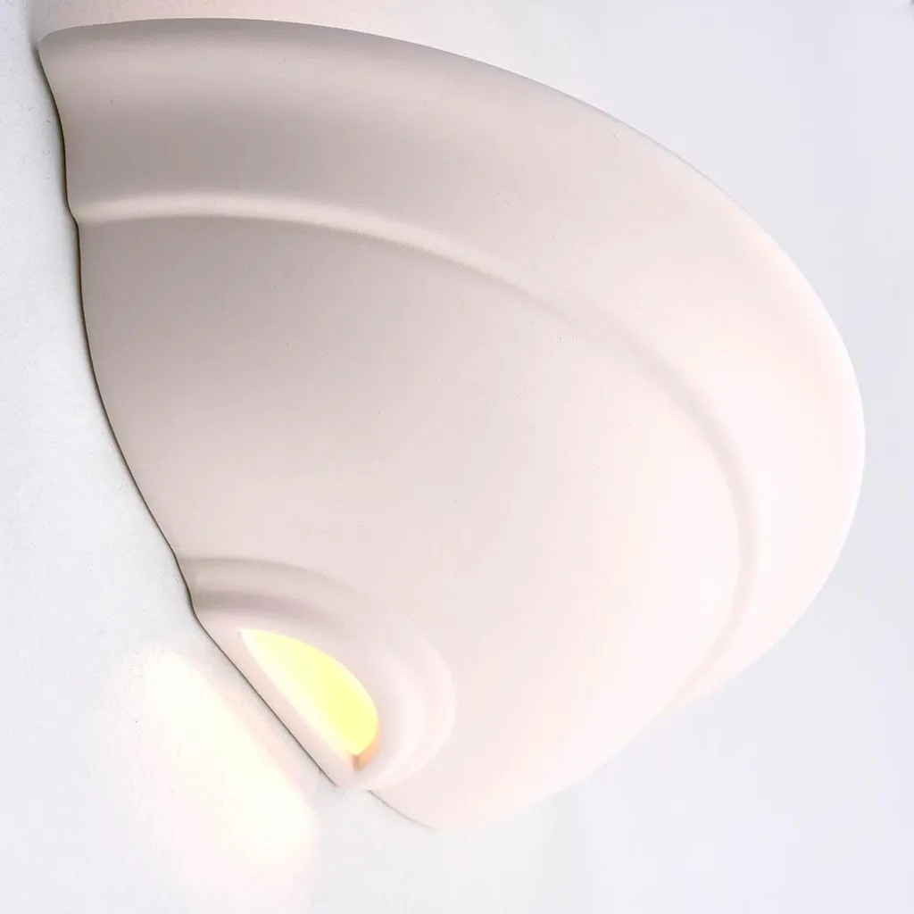 Luminaire Mural Design Blanc en Plâtre 31cm - Applique HILLSIDE Endon - 3