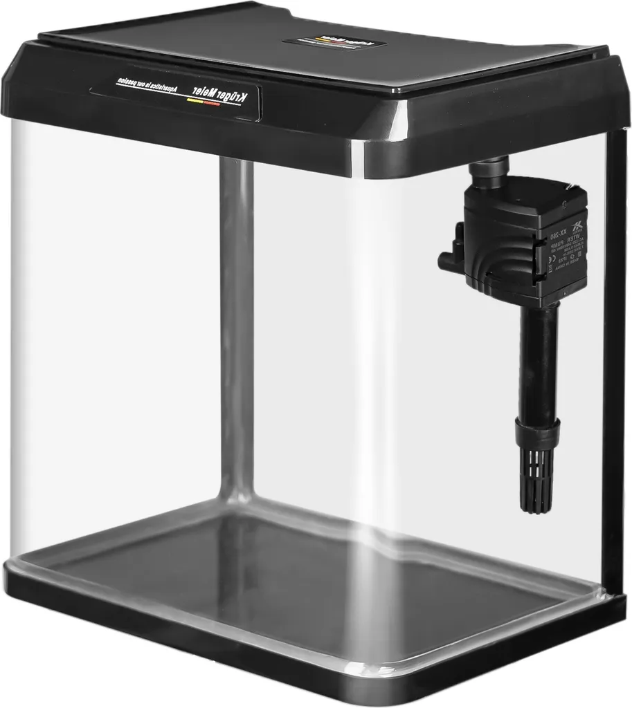 Aquarium Kruger Meier Como 16 l - Solution compacte anti-fuite noir
