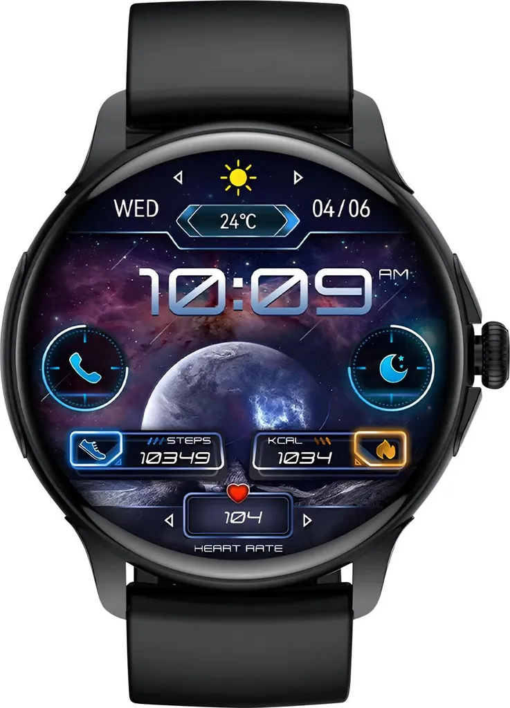 Smartwatch AMOLED TITMO O-150 Noire avec Autonomie Longue et Appels Mains Libres