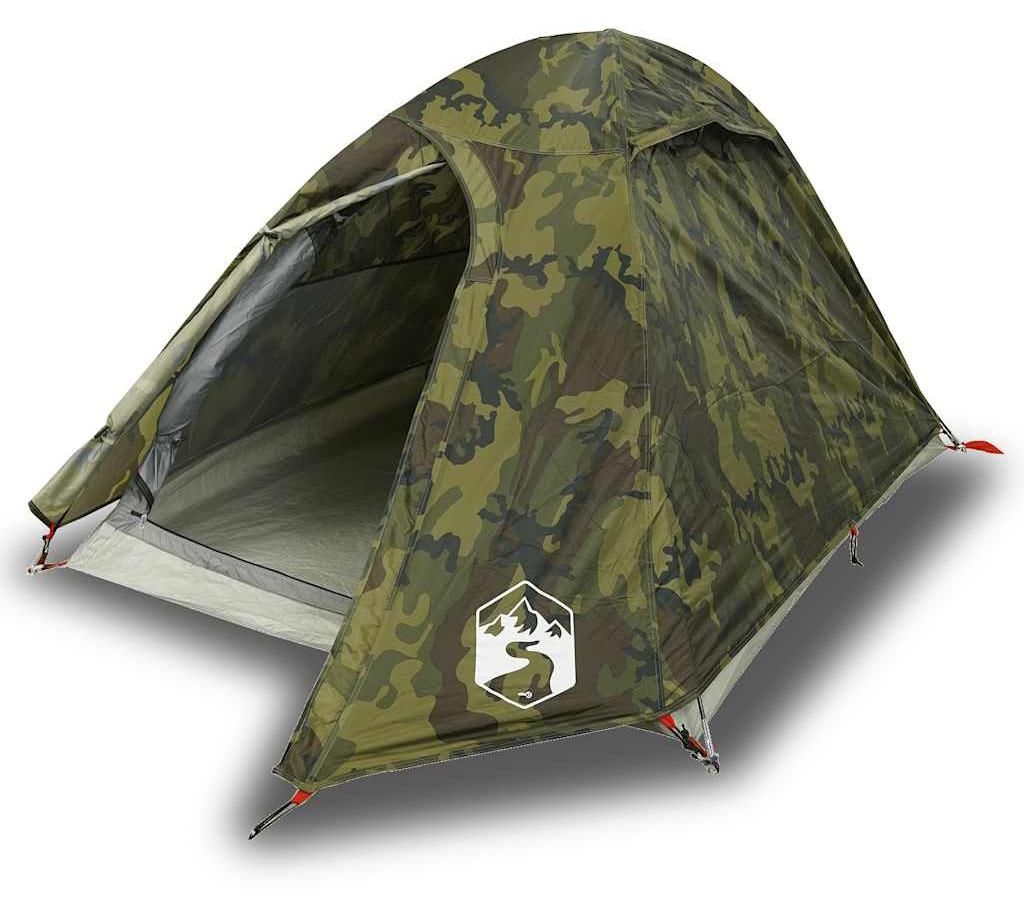 vidaXL Tente de camping dôme 2 personnes motif camouflage Image du produit 