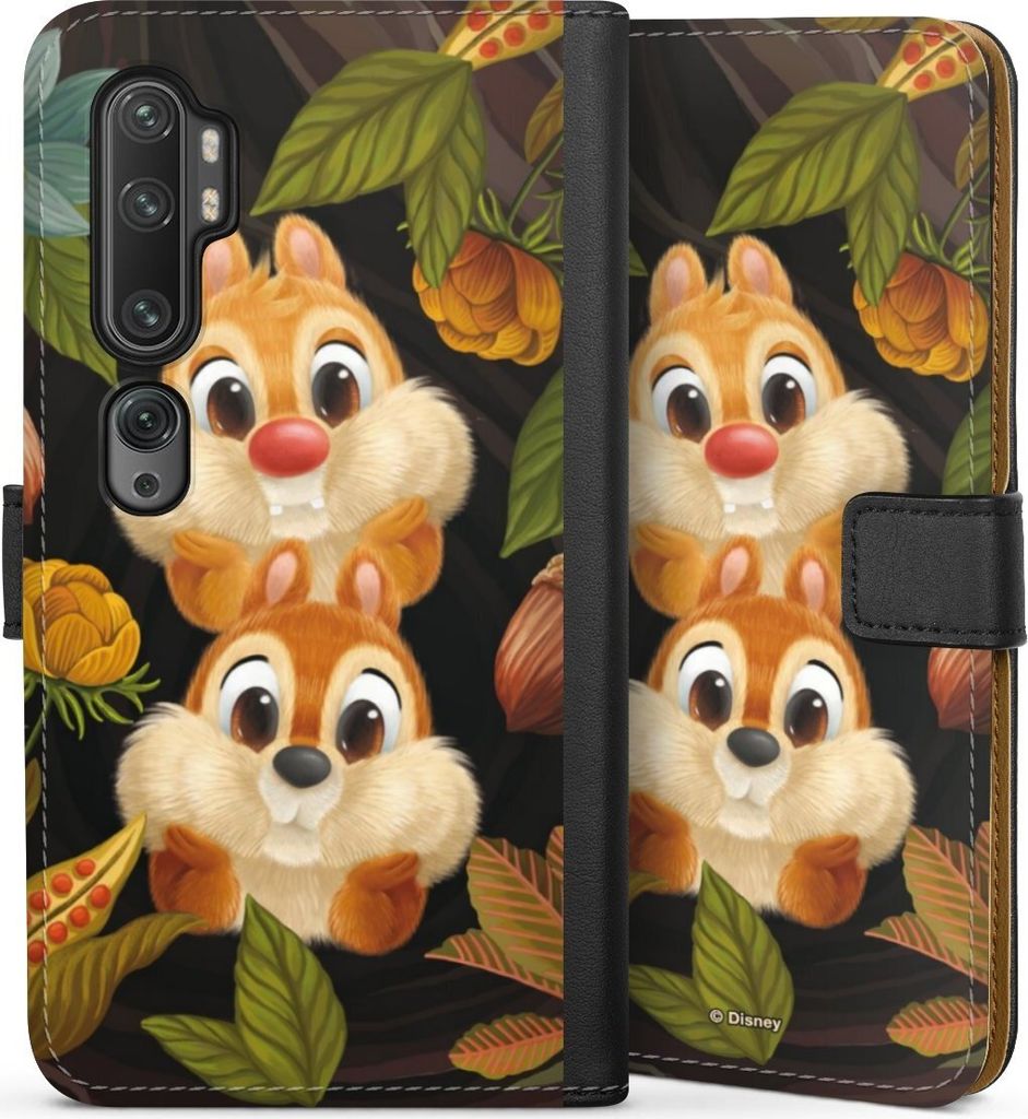 DeinDesign Klapphülle für Xiaomi Mi Note 10 Pro Handytasche Lederhülle Tasche Disney Offizielles Lizenzprodukt Chip und Chap