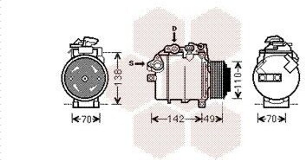 VAN WEZEL 0600K387 6SBU14C Klimaanlage Klimakompressor PAG 46 R134a für BMW 3 Touring (E91) 3 Limousine (E90) 1 Schrägheck (E87) 5 Limousine (E60...