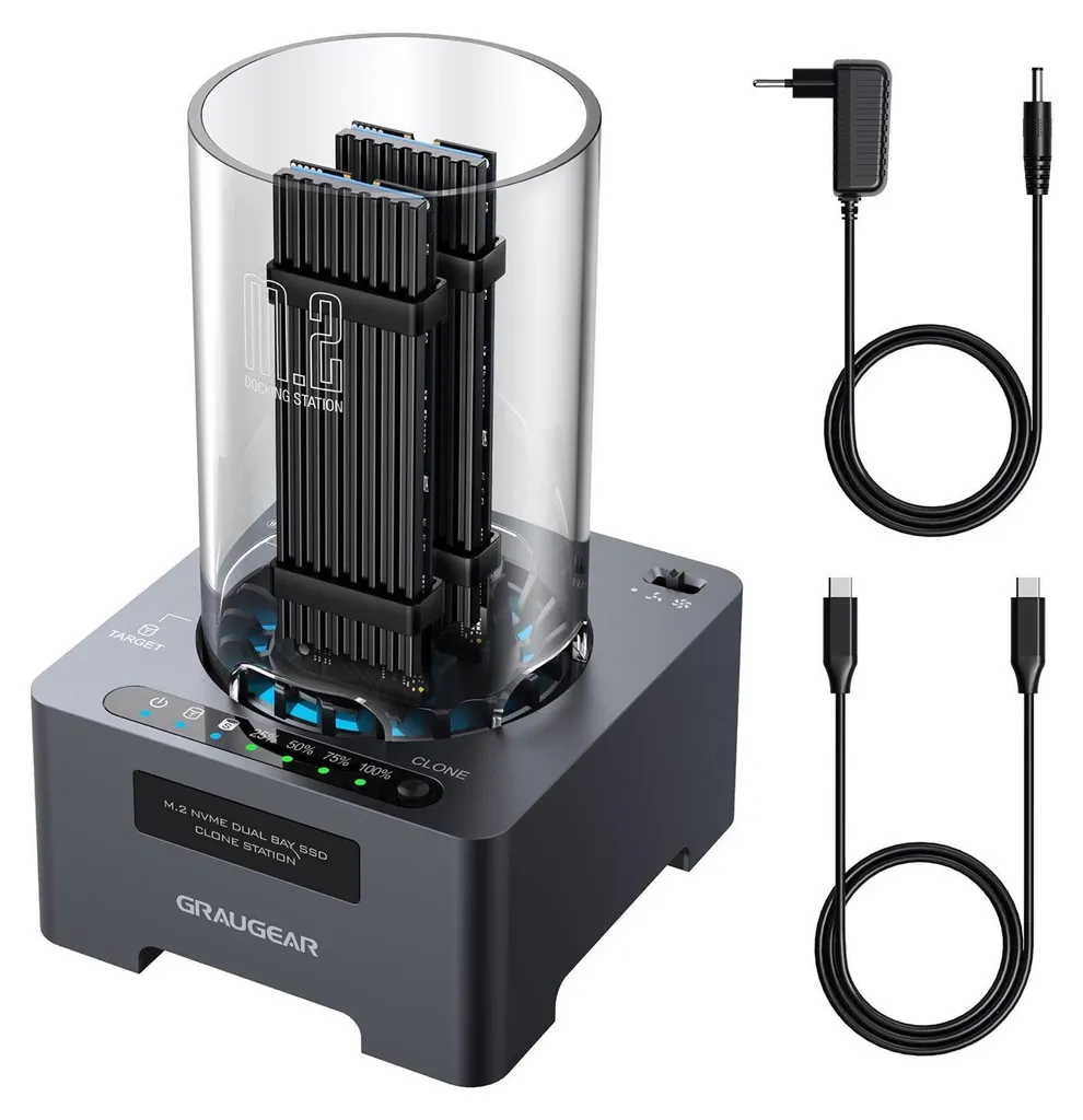 Station de Clonage pour SSD M.2 NVMe : Migrez vos Données en 20Gbit/s