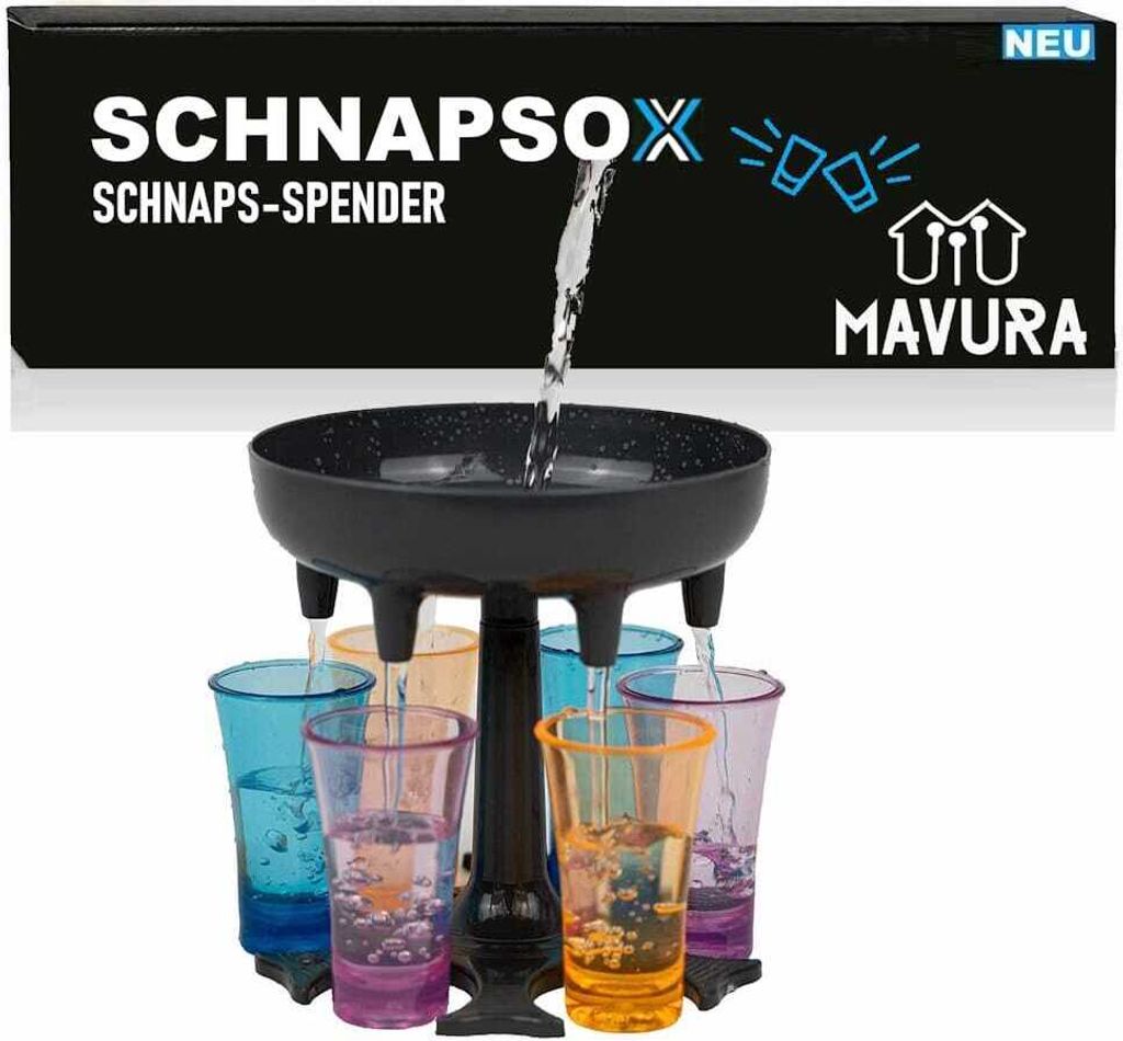 SCHNAPSOX 6 Schnapsglas Spender und Halter Cocktail Shots Spender für Trinkspiele Bar Party
