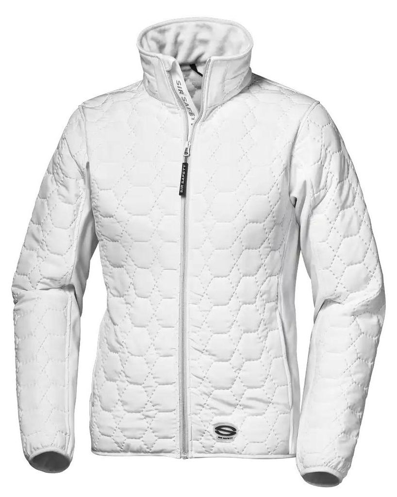 Sir Safety Thermo Damen-Arbeitsjacke Softshell winddicht mit Stehkragen, M, WHITE