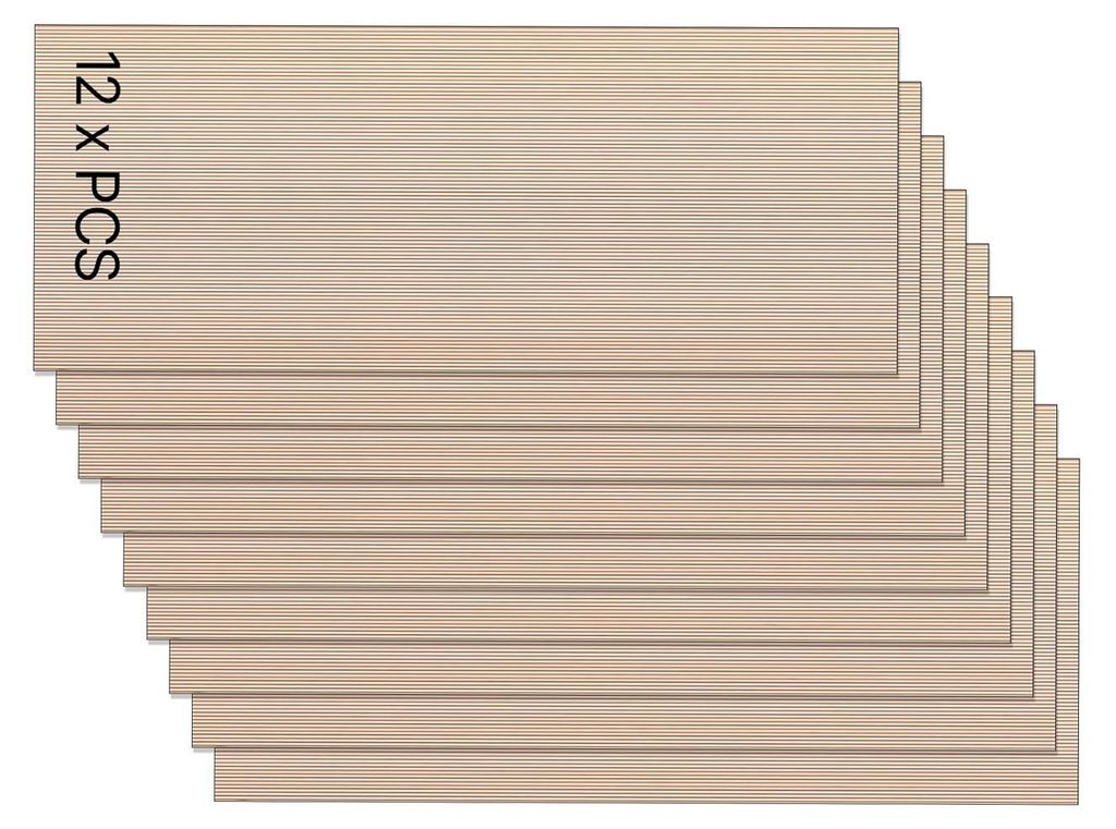 SucceBuy 12x Doppelstegplatten 6mm, 152x61cm Hohlkammerplatten, Polycarbonatplatten UV-resistent, wetterfeste Ersatzplatten für Gewächshäuser, F...