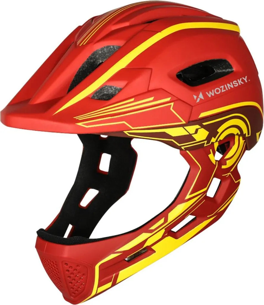 Casque de vélo intégral enfant Wozinsky S 52-56 cm avec LED sécurité