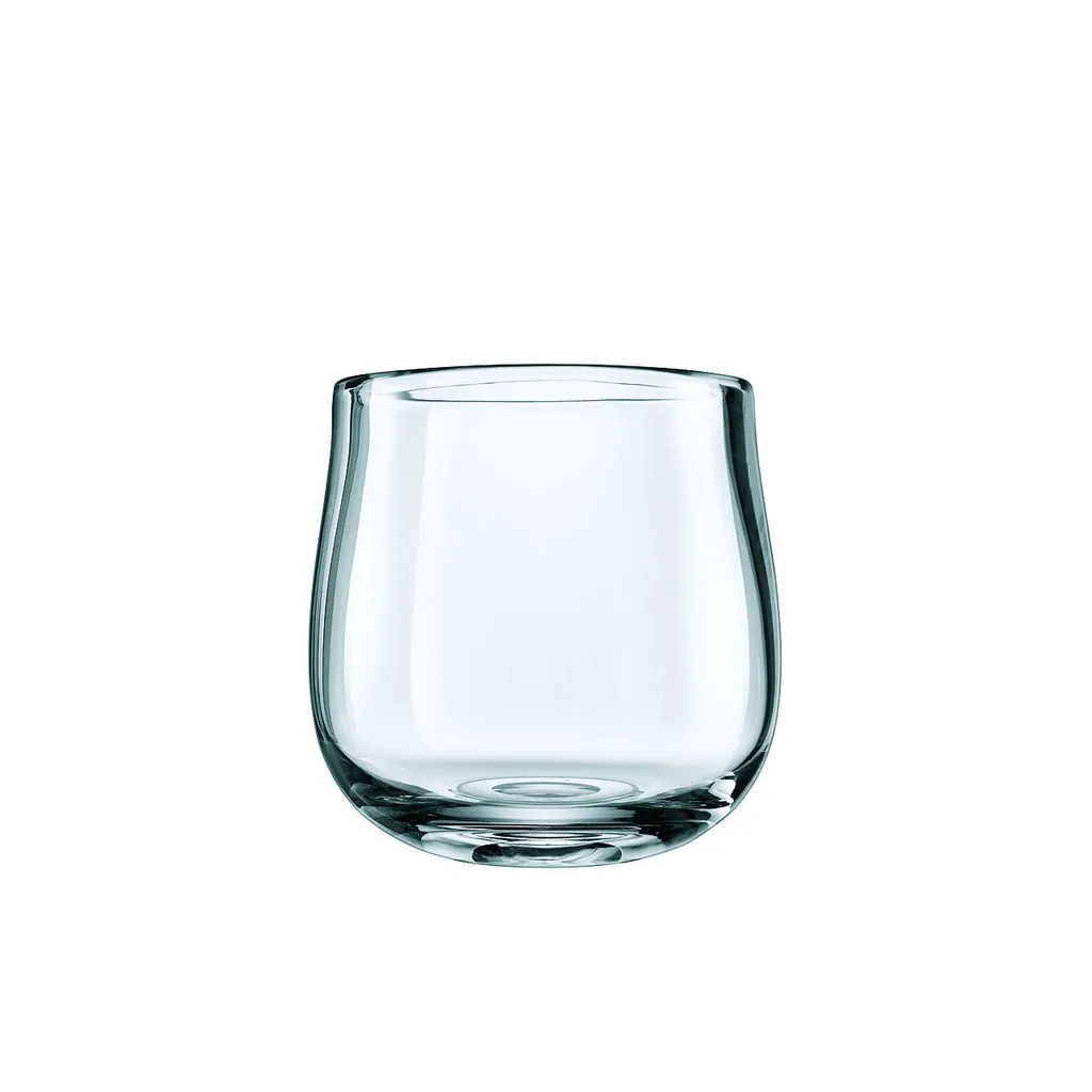 Photophore cylindrique en verre cristal Ø 18 cm - Finition Valerie Engels