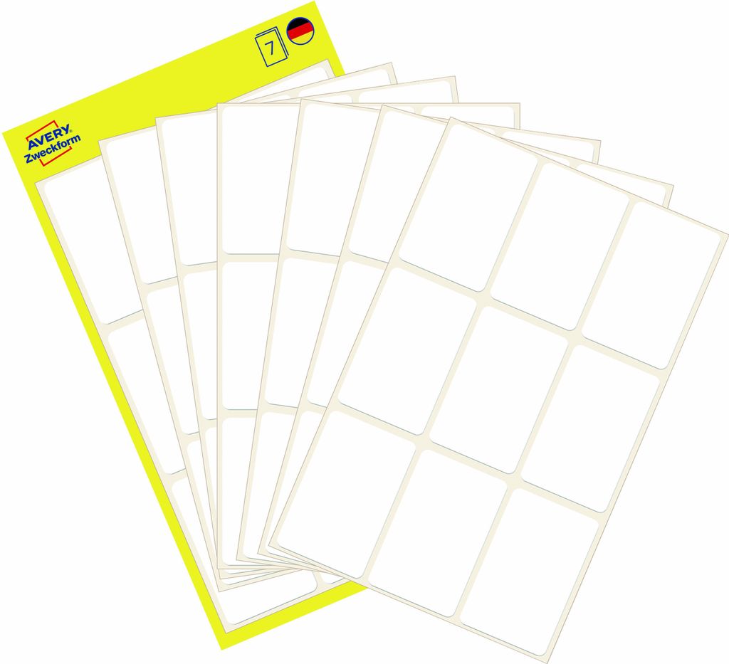 Avery Zweckform 3045, Vielzweck-Etiketten, 38 x 24 mm, 63 Produktbild 