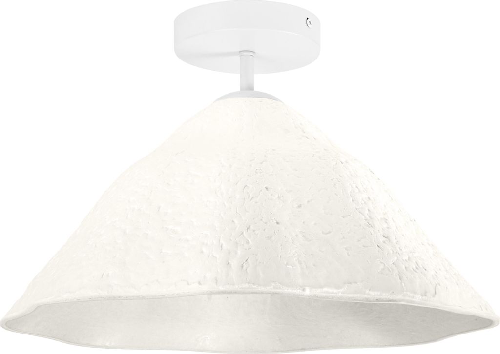 OSRAM Deckenleuchte Decor Lotus Leaf weiß aus Metall und Pappmaschee, E27, 396 mm Durchmesser, Leuchtenschirm aus recyceltem Material, nachhaltig ...