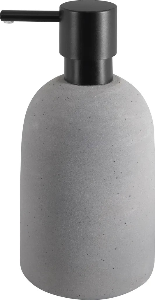 Spirella Gemma Grigio: Dispenser Sapone 500ml Porcellana e Acciaio Inox