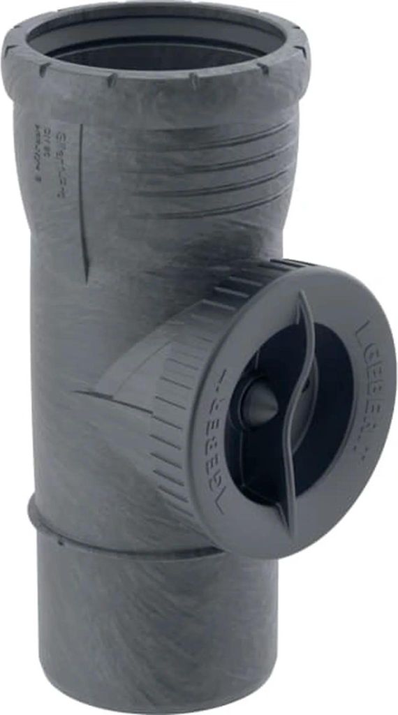 Geberit GE Silent-Pro Reinigungsstück, 90 Grad, d125mm, runde Öffnung, 1 Stk.