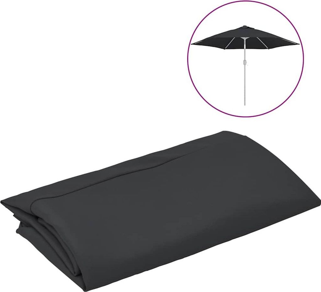 vidaXL Náhradní kryt pro slunečník 300 cm černý Obrázek produktu 