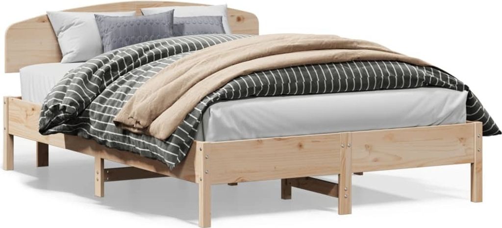 Maison Exclusive - Massivholzbett ohne Matratze 160x200 cm Kiefernholz