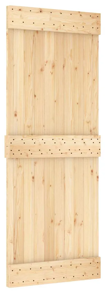Porte Narvik en pin plein 80x210 cm pour isolation phonique et style