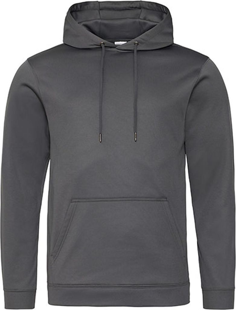Just Hoods JH006 | Herren Sports Polyester Hoodie - Farbe: Steel Grey (Solid) - Größe: L