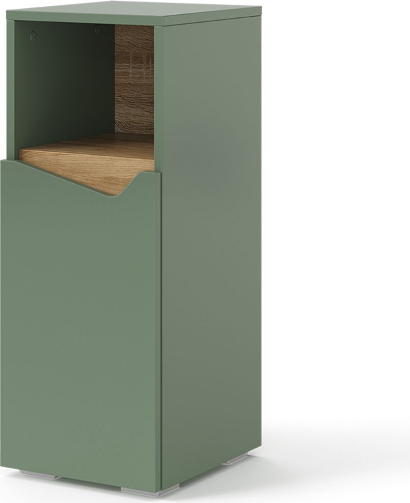 Vicco Badschrank Viola 50x86cm - Grün/Artisan, Mit 5 Fächern