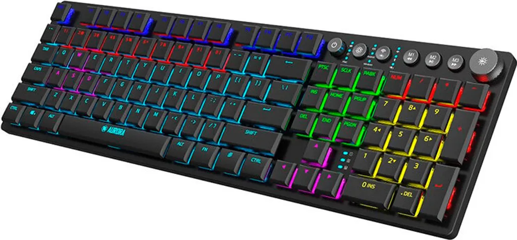 Clavier iBox AURORA K-6 QWERTY Noir Sans Fil Idéal pour Télétravail Pro