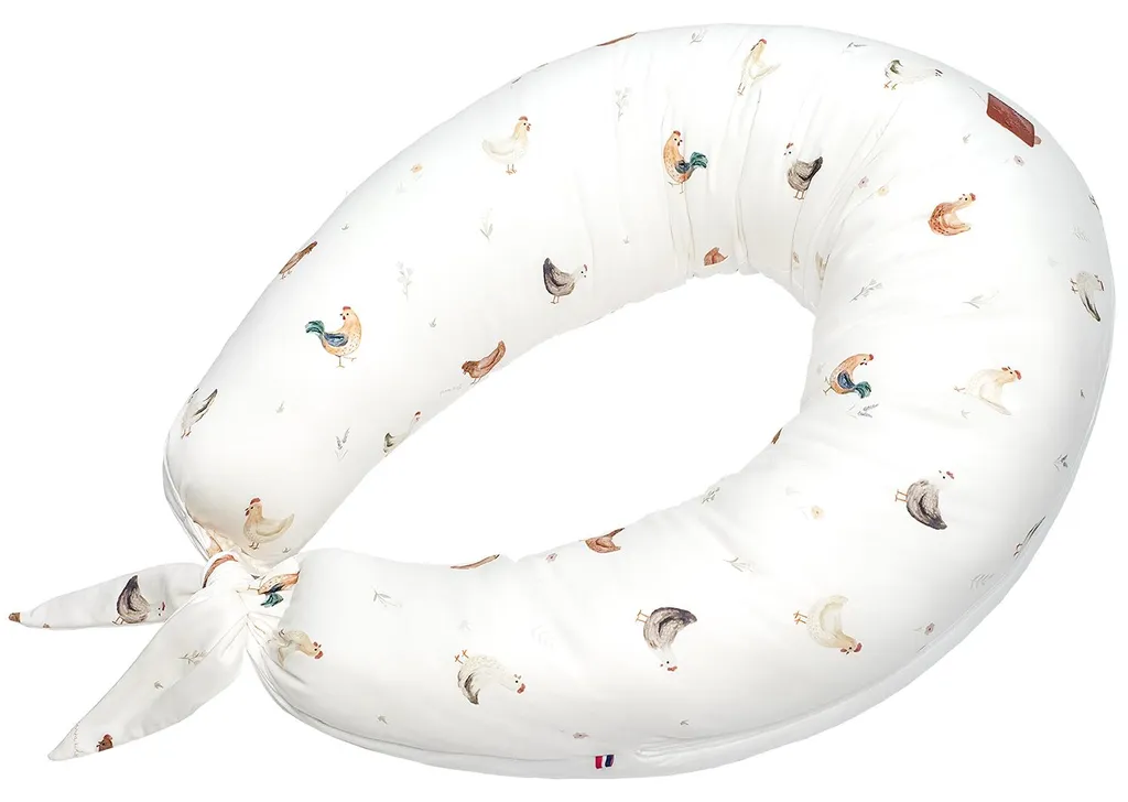 Coussin d'allaitement pour dormir et nourrir bébé Gallina Écru 160cm