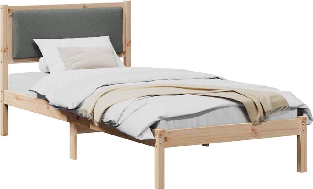Stabli Bettrahmen Dunkelgrau 90 x 200cm Massives Kiefernholz - DE758805 - Klassische BettenJugendbett Tagesbett