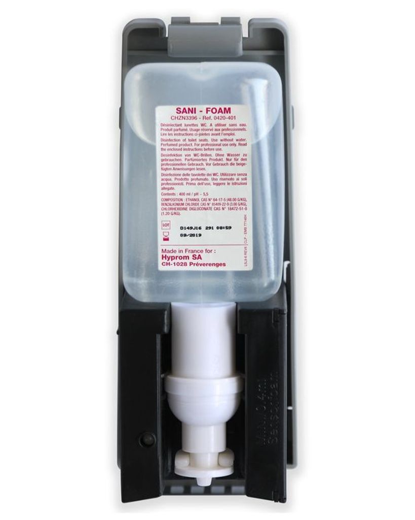Hyprom Clean Your Seat WC Brillen Desinfektionspender 400 ml Schwarz - Schaumseife