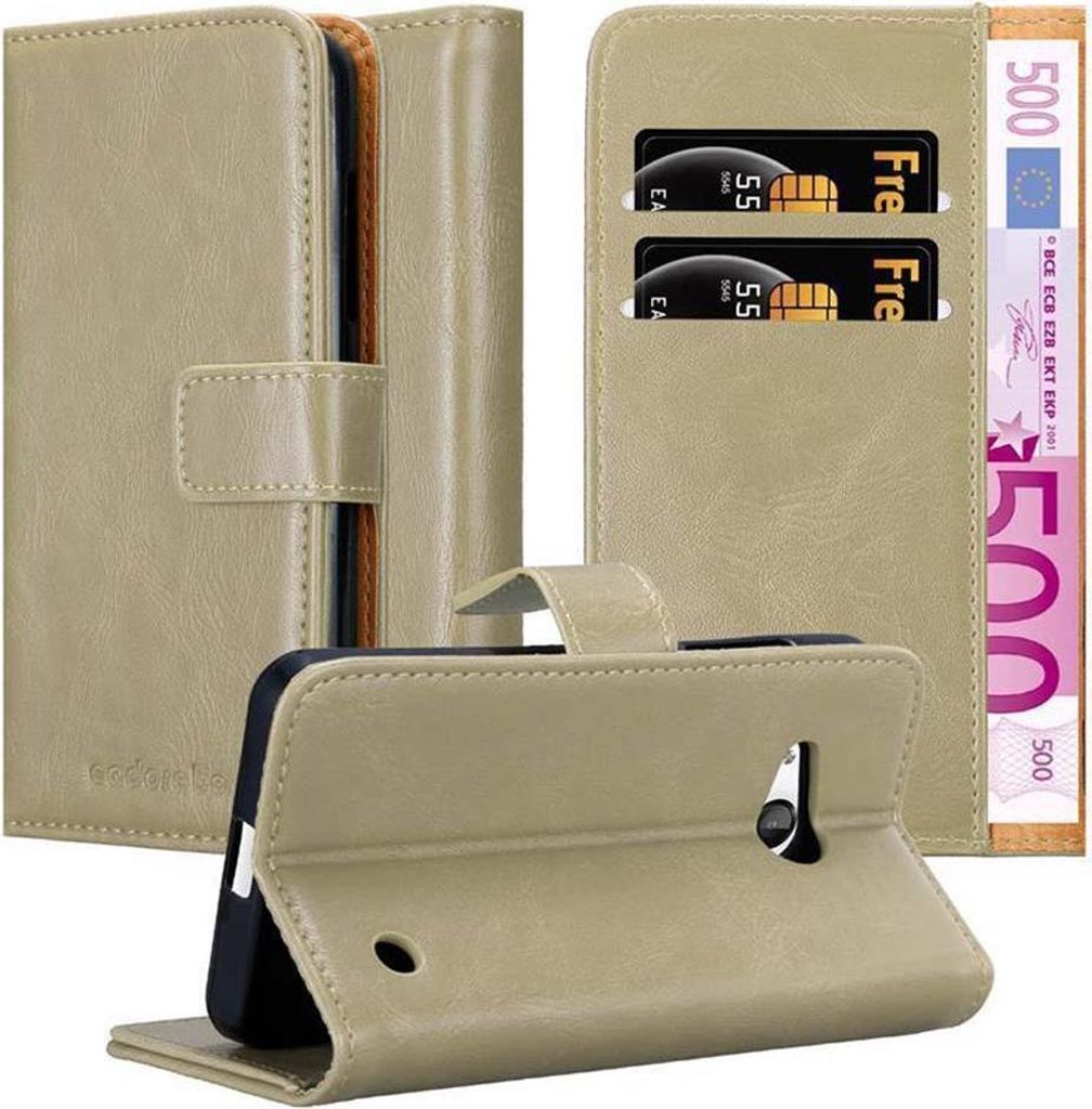 Cadorabo Hülle für Nokia Lumia 550 Schutzhülle in Braun Handyhülle Book Tasche Case Etui Luxury