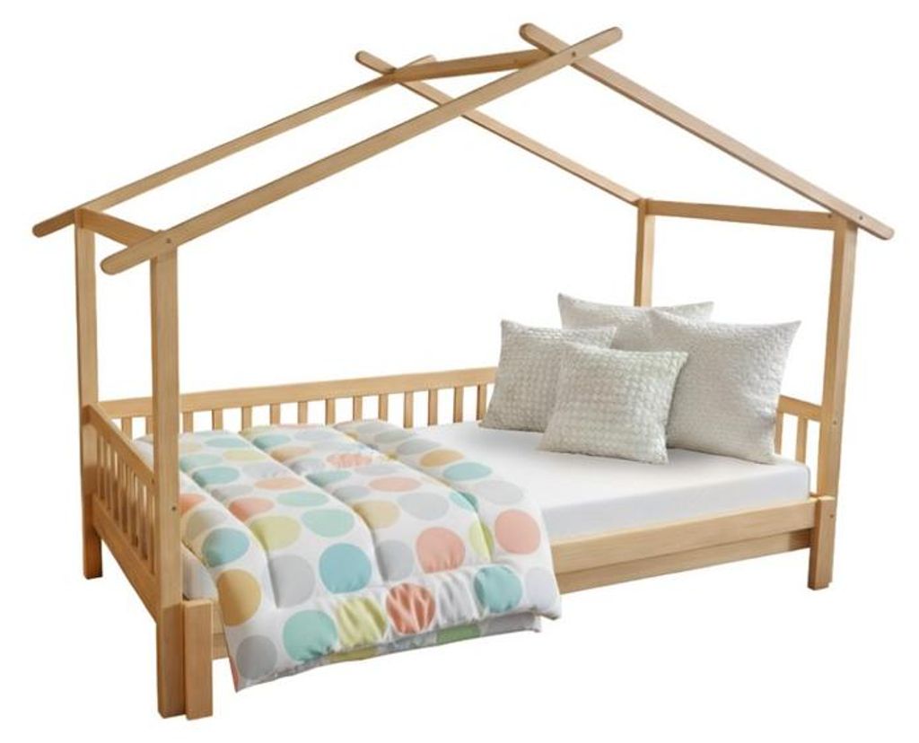 Kondela Montessori Bett mit Ausziehbett Kesio 90x200 cm - natur