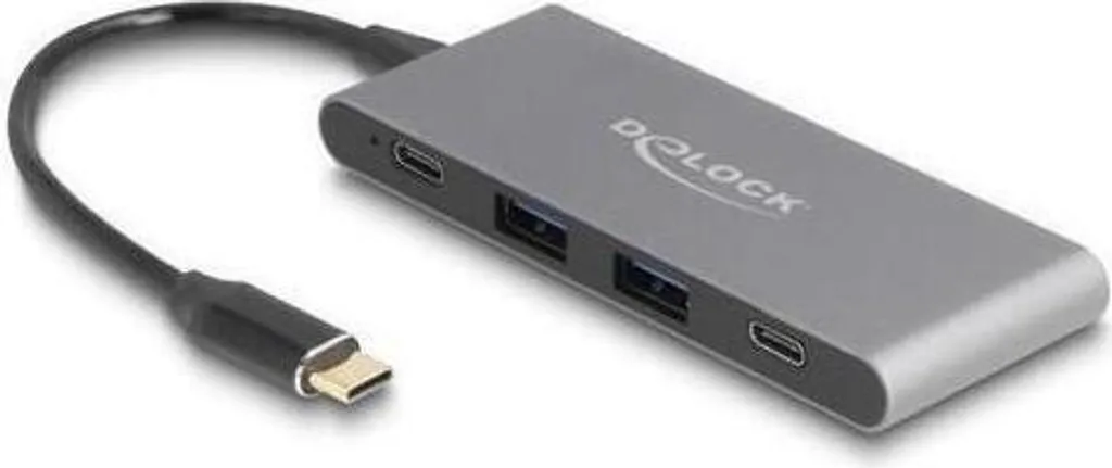 Espansione USB-C Delock: Hub 4 Porte per Fotografi e Video Editor