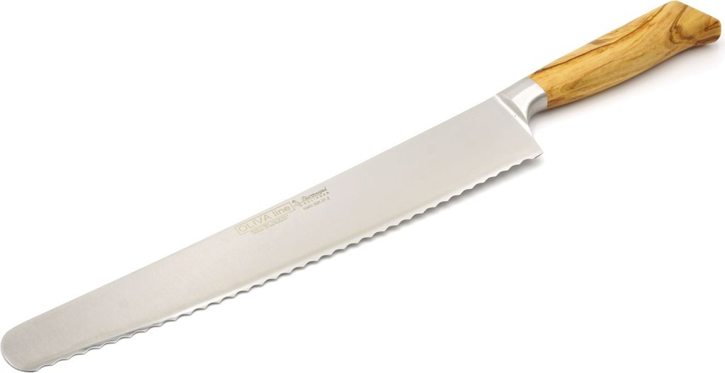 Burgvogel OLIVA Line Brotmesser extra lang - Klinge: 31 cm, mit Wellenschliff