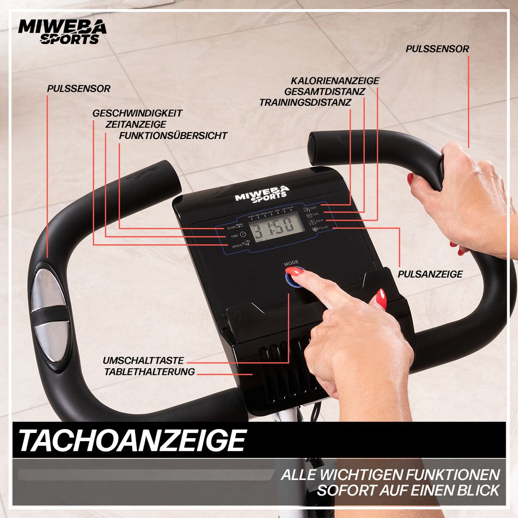 Heimtrainer MX100 | X-Bike Fitnessbike - Sport Fahrrad Produktbild 6