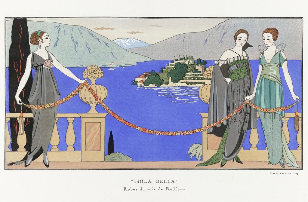 Plakat 91,5x60cm Isola Bella, Barbier Vintage für Salon