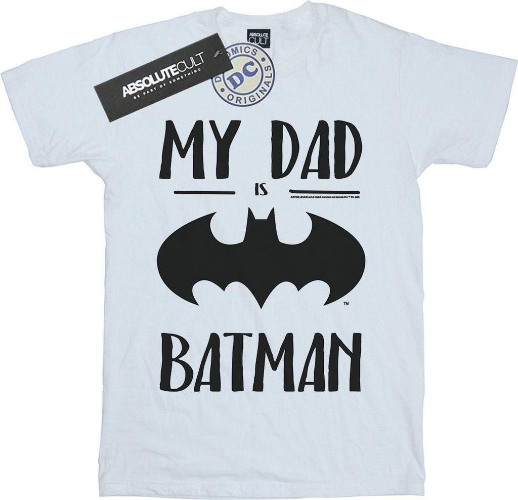 DC Comics - "My Dad Is Batman" T-Shirt für Jungen BI16046 (128) (Weiß)