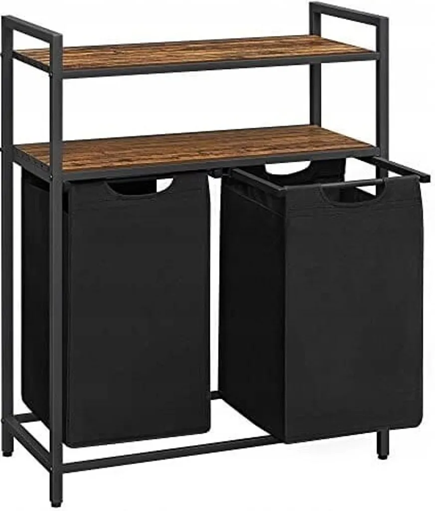 Armoire de toilette BLH211B01 avec miroir et étagères réglables en noir