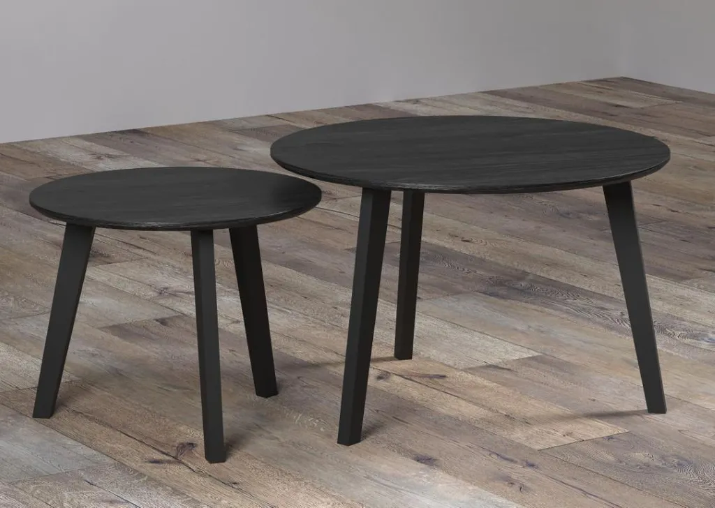 Table Basse Ronin Lot de 2 : La Solution Gain de Place Design Noir - 3