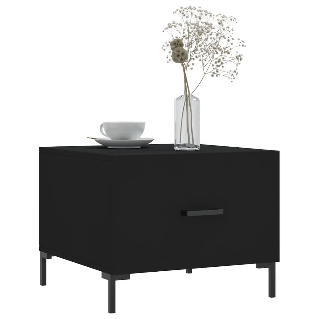 SYFAX™ Set 2 Tavolini Neri 50x50x40 cm in Legno Multistrato per Salotto - 3