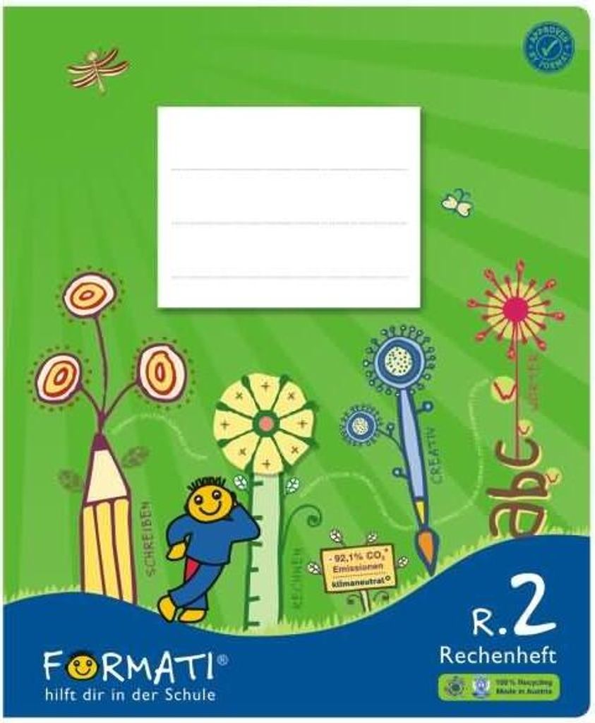 Formati R.2, Kariertes Papier, Grün, 20 Blätter, Papier, Produktbild 