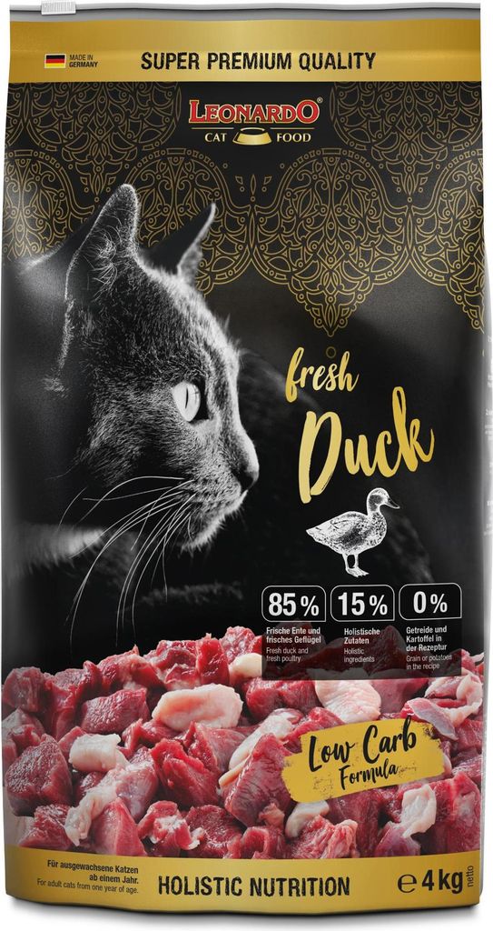 Leonardo Cat Food 757025, Dospělý jedinec, Kachna, 4 kg, Obrázek produktu 