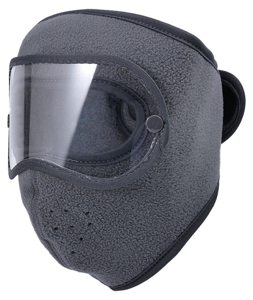 Thermomaske mit abnehmbarer Skibrille, warme Fleecemaske, atmungsaktive Wintermaske, winddichter Vollgesichtsschutz für Skifahren, Radfahren, Wand...