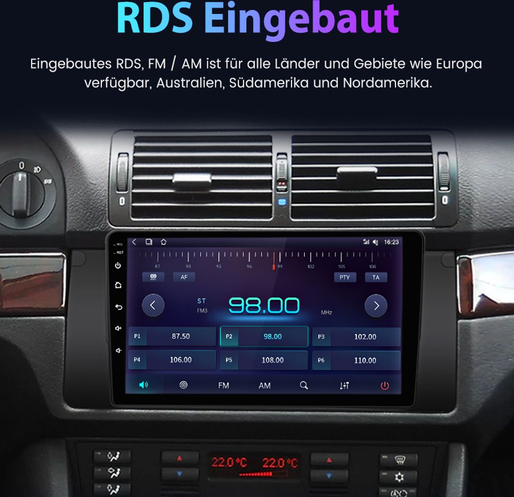 9 "Android13 Autorádio pre BMW E39 radu 5 GPS Navi BT WIFI Obrázok produktu 5