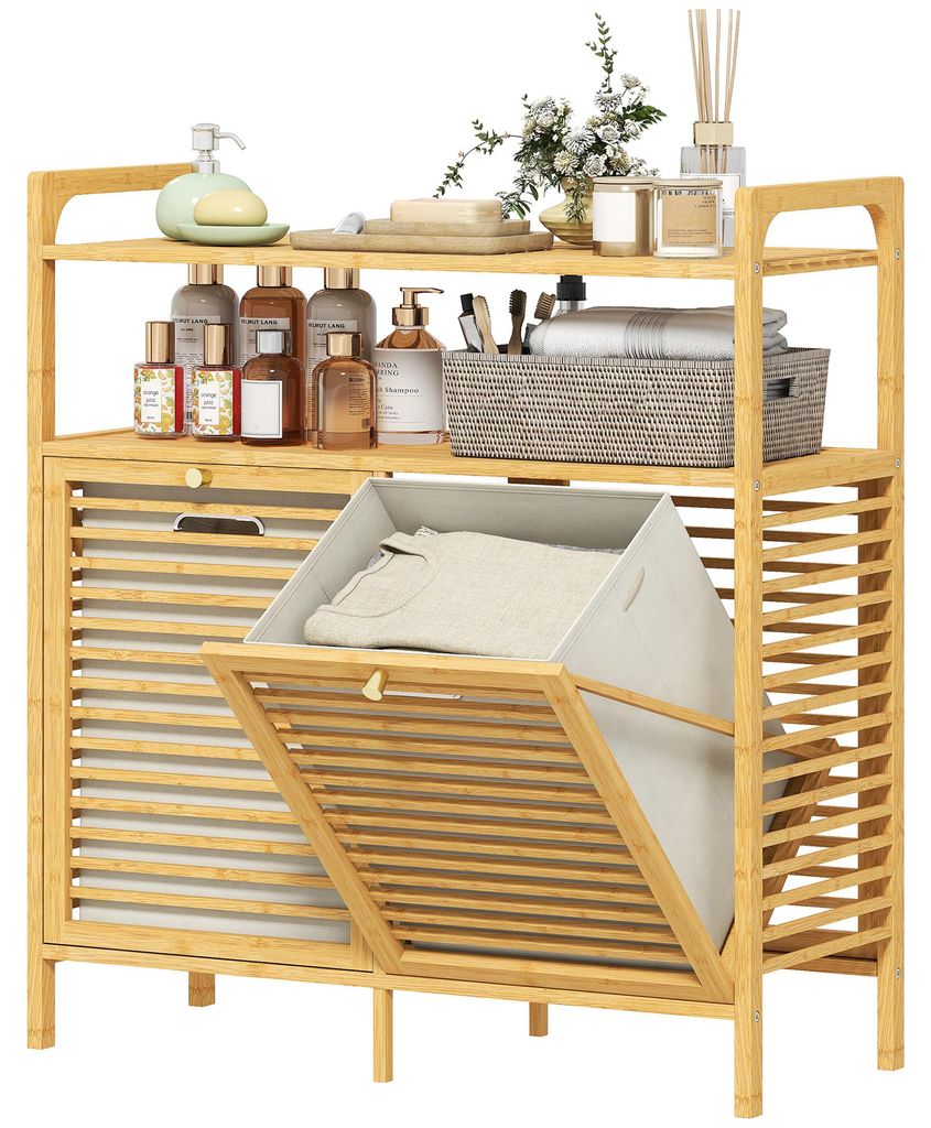 HOMCOM wasmand met 2 compartimenten, elk met een inhoud van Productafbeelding 