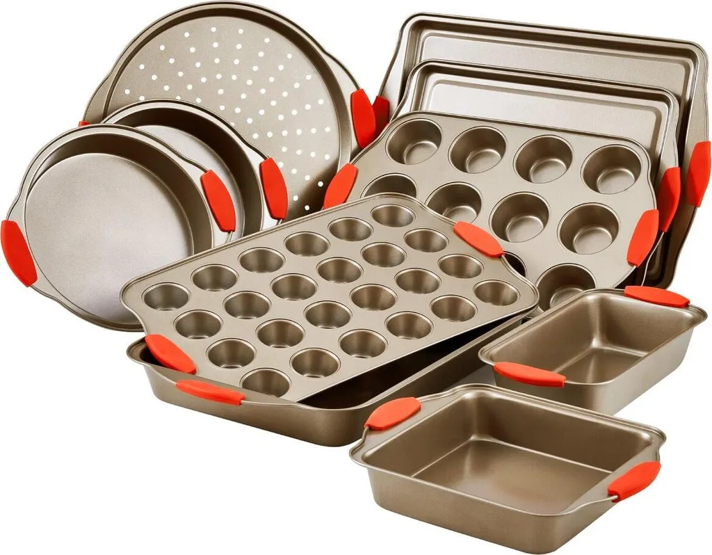 Lot de 10 Moules à Pâtisserie en Acier au Carbone avec Poignées Silicone
